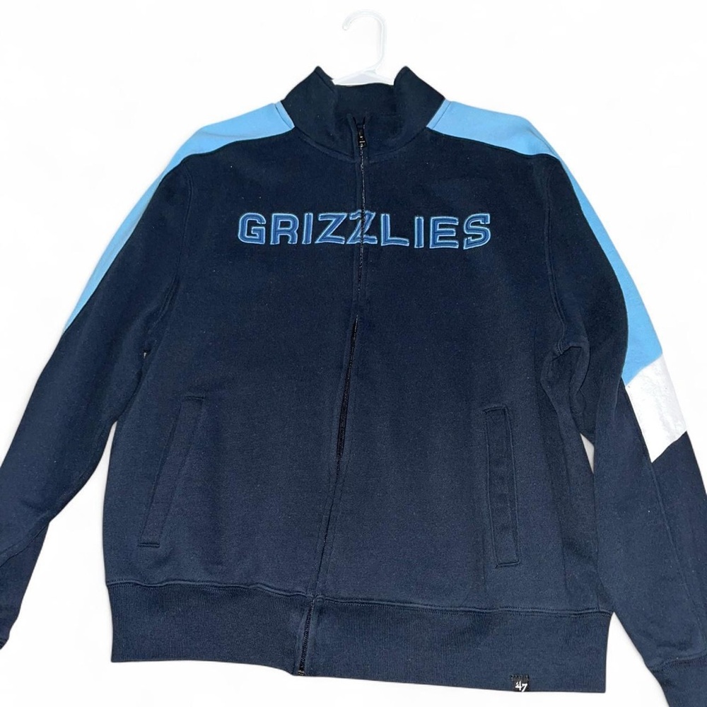 47 Grizzlies Men's Performance Jacket - Black and Blue